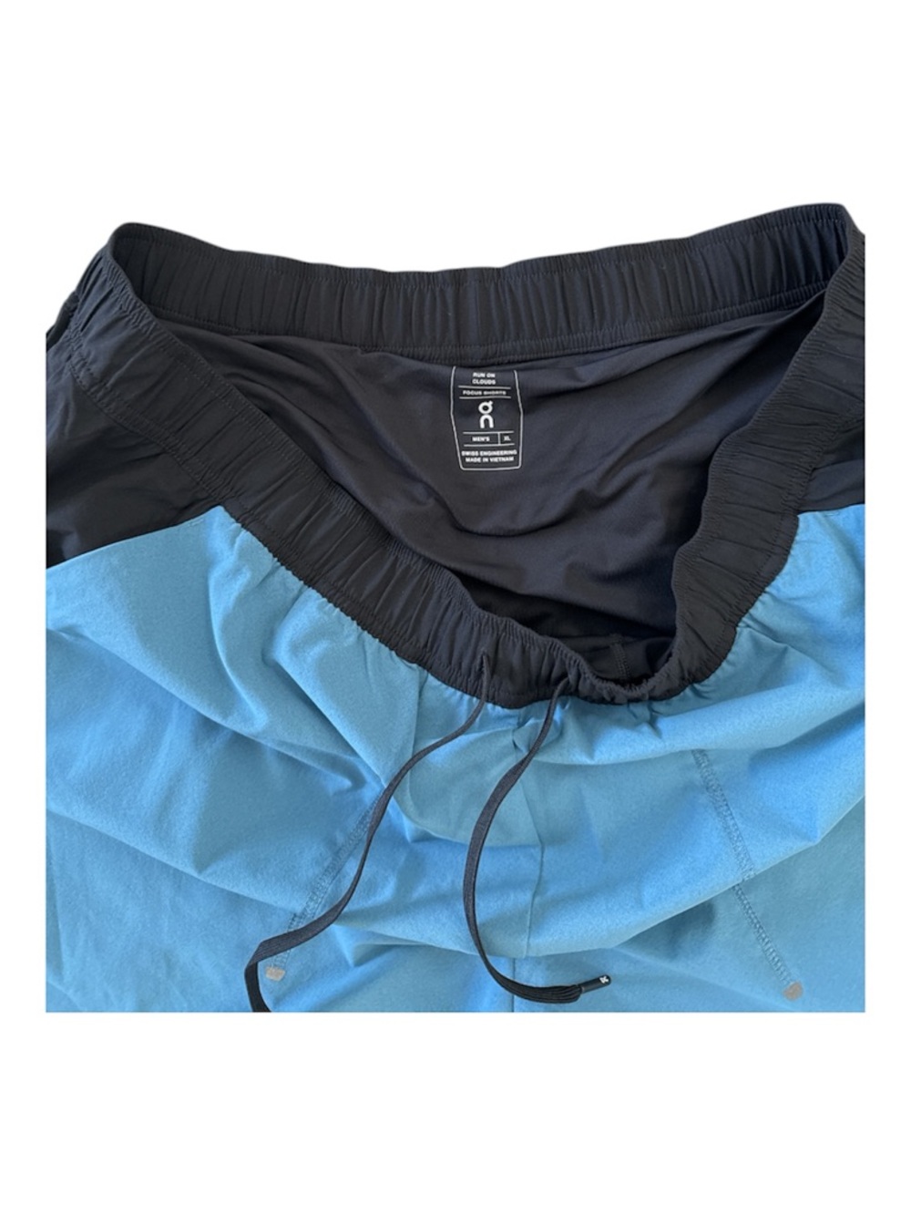 On Running Blue and Black Men's Performance Running Shorts - Picture 3 of 3